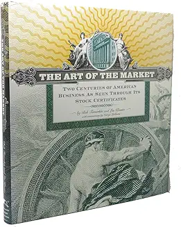 Book titled 'The Art of the Market' with a vintage stock market design.