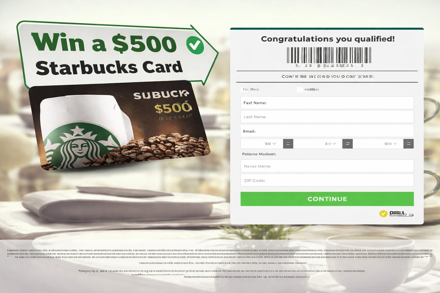Win Starbucks gift card