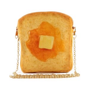 Plush toast handbag with butter pat